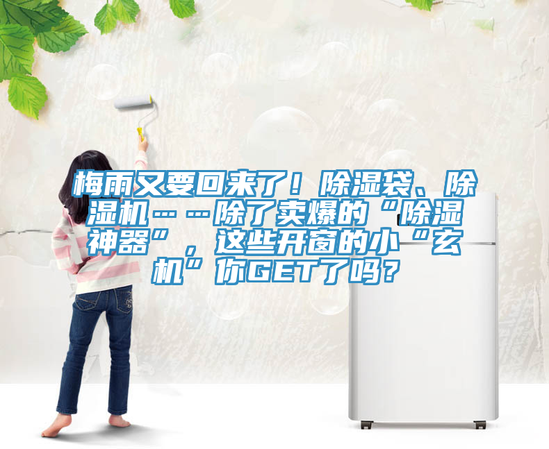 梅雨又要回來了！除濕袋、除濕機……除了賣爆的“除濕神器”，這些開窗的小“玄機”你GET了嗎？
