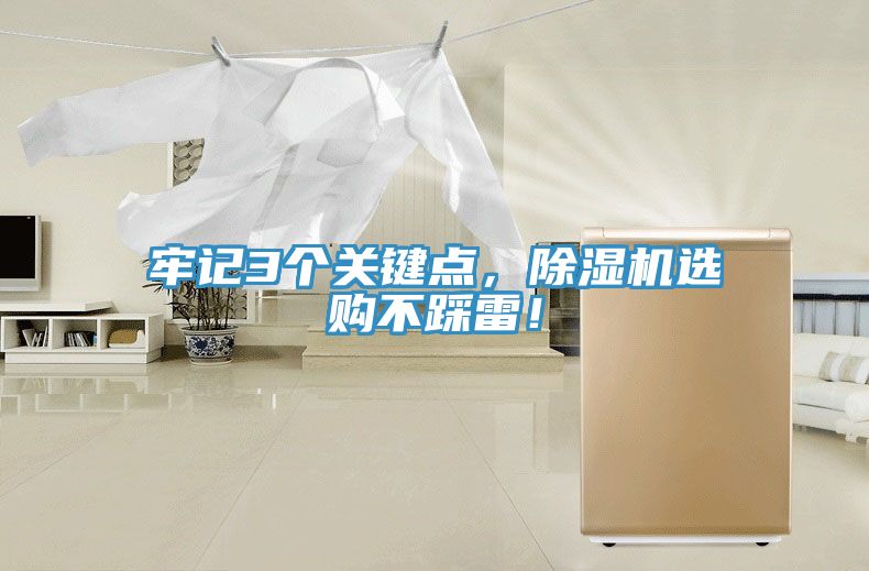 牢記3個(gè)關(guān)鍵點(diǎn)，除濕機(jī)選購(gòu)不踩雷！