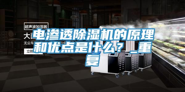 電滲透除濕機的原理和優點是什么？_重復