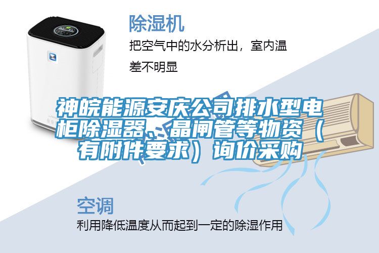神皖能源安慶公司排水型電柜除濕器、晶閘管等物資（有附件要求）詢價采購