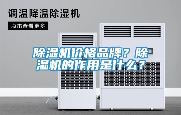 除濕機價格品牌？除濕機的作用是什么？