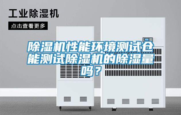 除濕機性能環境測試倉能測試除濕機的除濕量嗎？